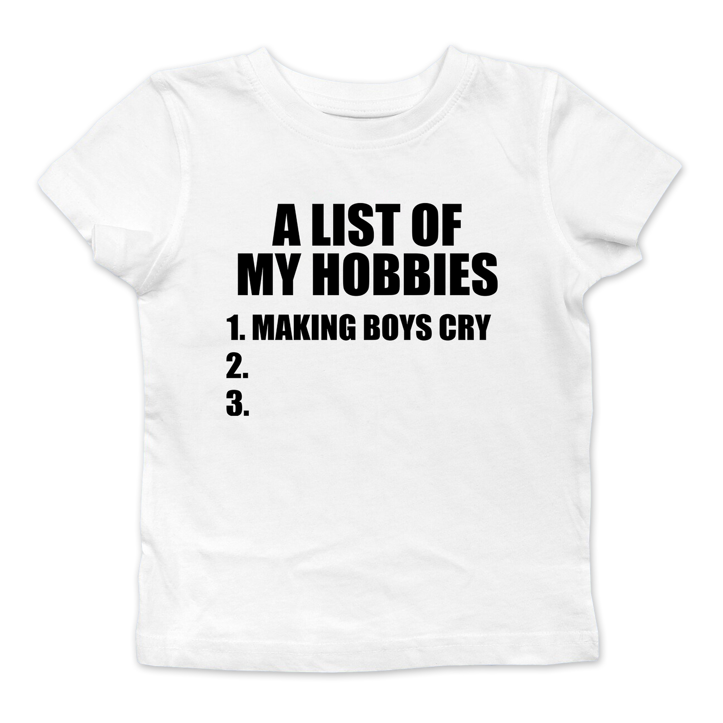 A List Of My Hobbies Baby Tee