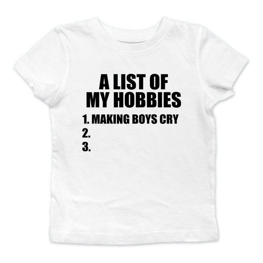 A List Of My Hobbies Baby Tee