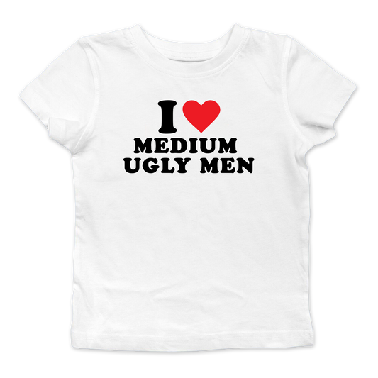 I Heart Medium Ugly Men Baby Tee